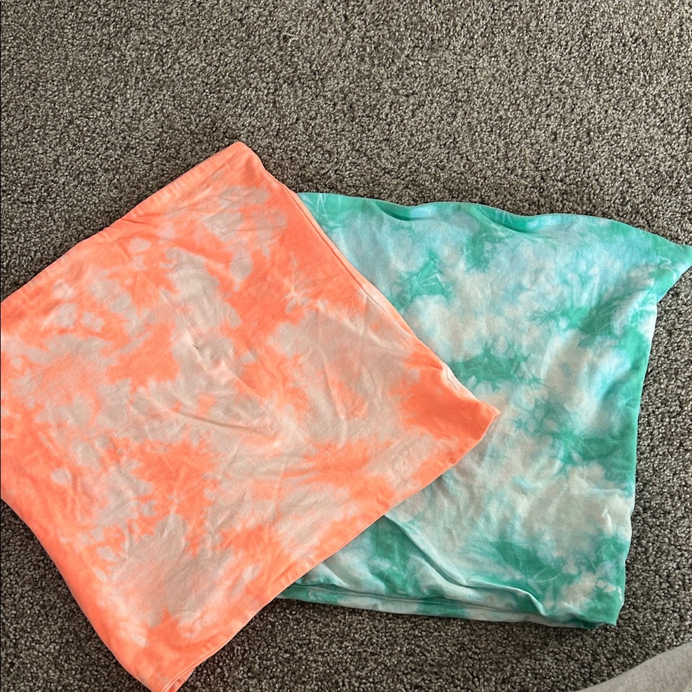 Charlotte Russe Orange and blue Tie-Dye Tube top